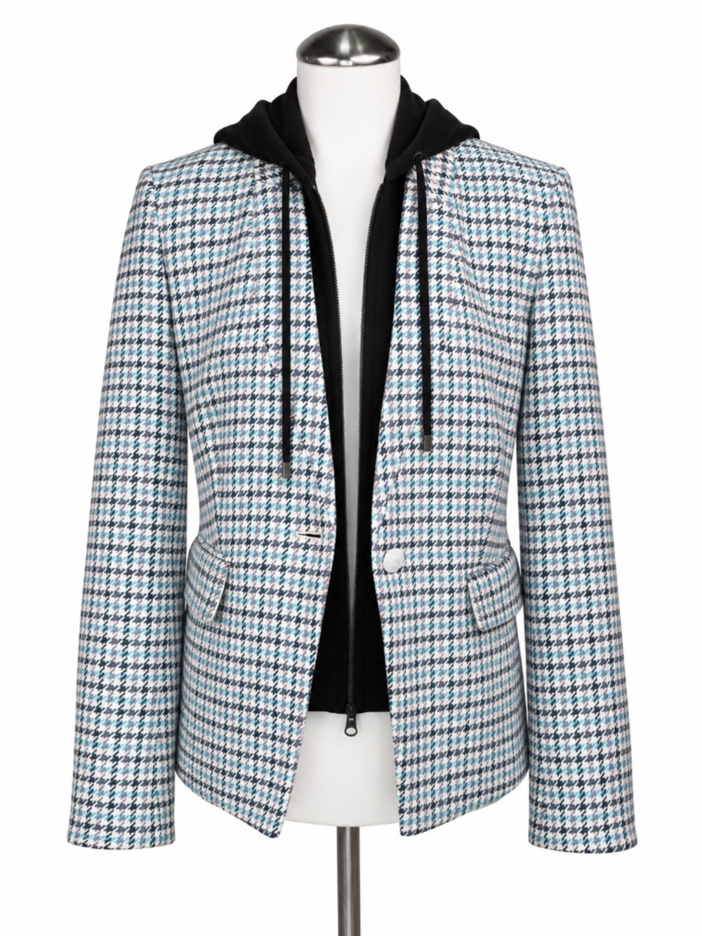 $650 Veronica Beard Farley Dickey Blazer Turquoise Multi Linen Size 4 - Picture 8 of 13